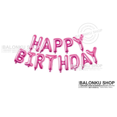 Detail Balon Huruf Warna Pink Nomer 30