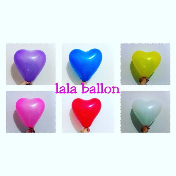 Detail Balon Love Warna Warni Nomer 18