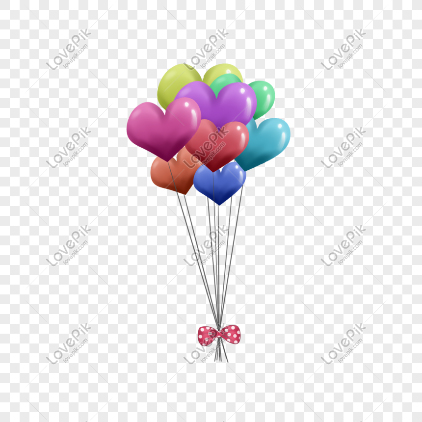 Detail Balon Love Warna Warni Nomer 29