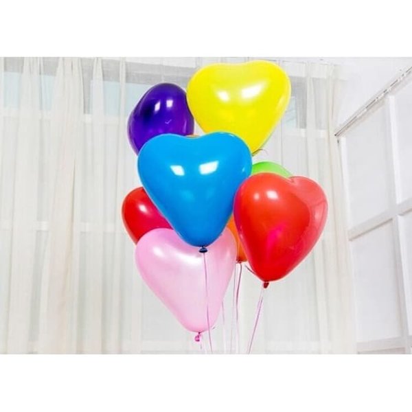 Detail Balon Love Warna Warni Nomer 4