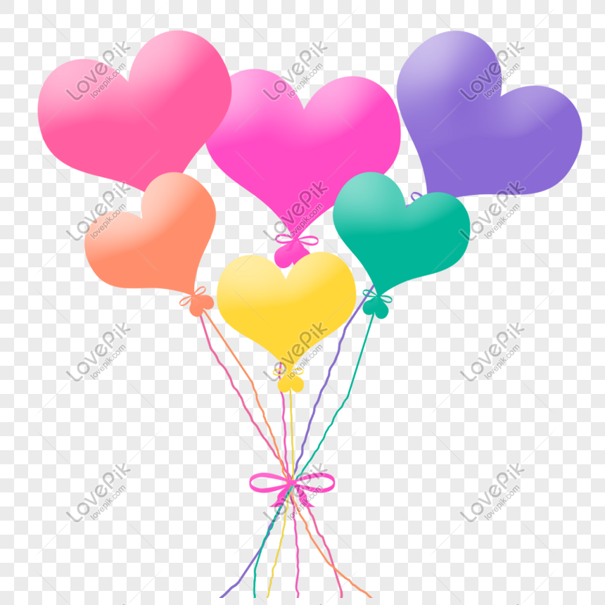 Detail Balon Love Warna Warni Nomer 30