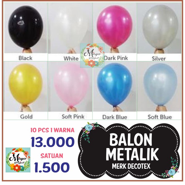 Detail Balon Metalic Nomer 20