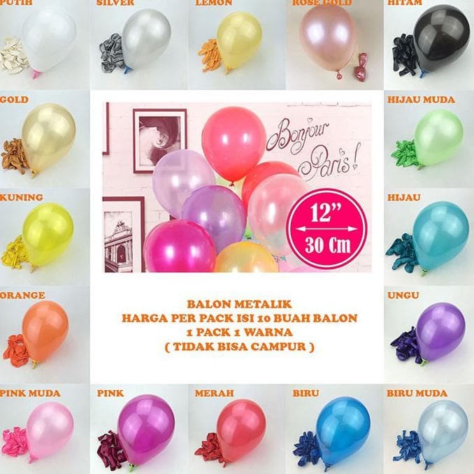 Detail Balon Metalik Nomer 25