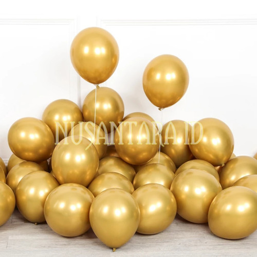 Detail Balon Metalik Gold Nomer 13