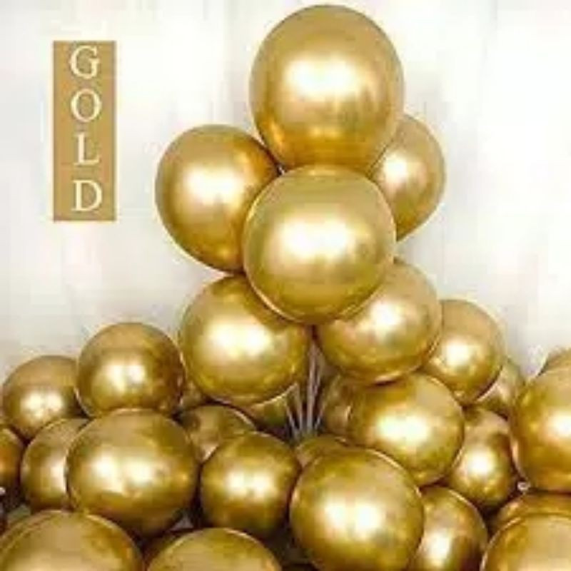 Detail Balon Metalik Gold Nomer 23