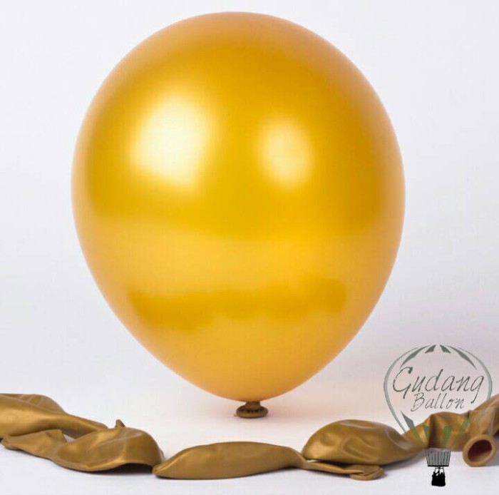 Detail Balon Metalik Gold Nomer 4