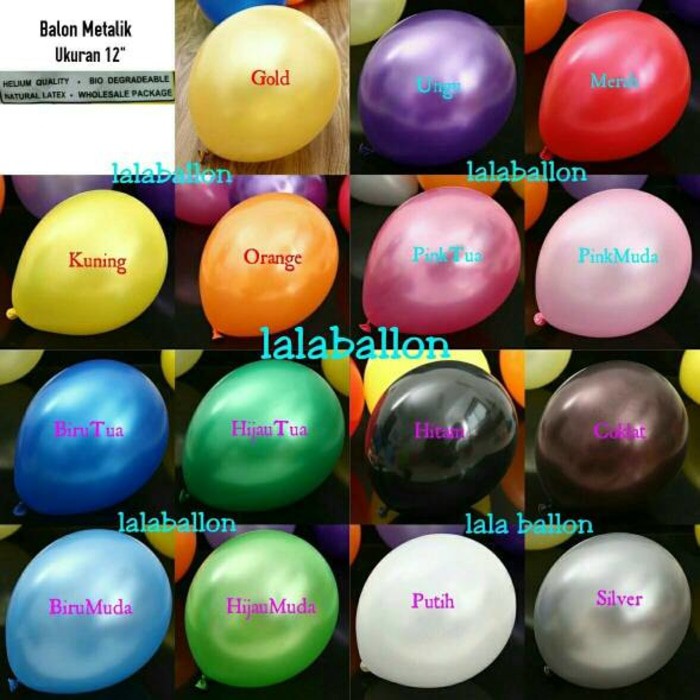 Detail Balon Metalik Gold Nomer 44