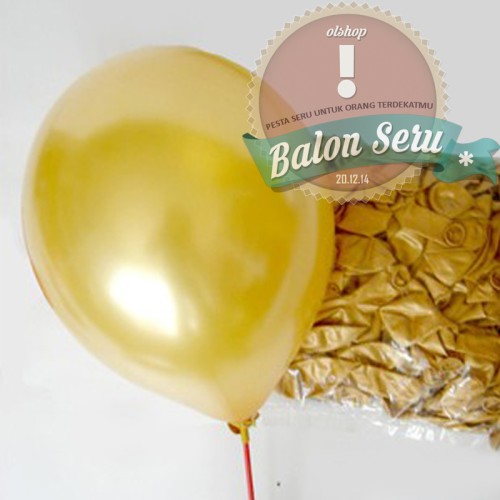 Detail Balon Metalik Gold Nomer 55