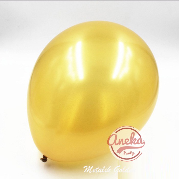 Detail Balon Metalik Gold Nomer 9