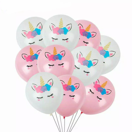 Detail Balon Pink Putih Nomer 50