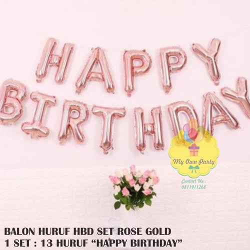 Detail Balon Tulisan Happy Birthday Nomer 18