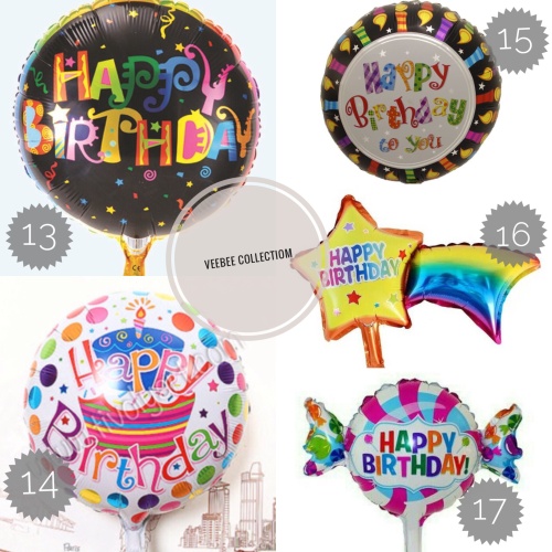 Detail Balon Tulisan Happy Birthday Nomer 33