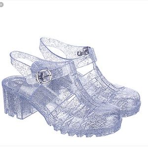 Detail Bamboo Clear Jelly Sandals Nomer 14