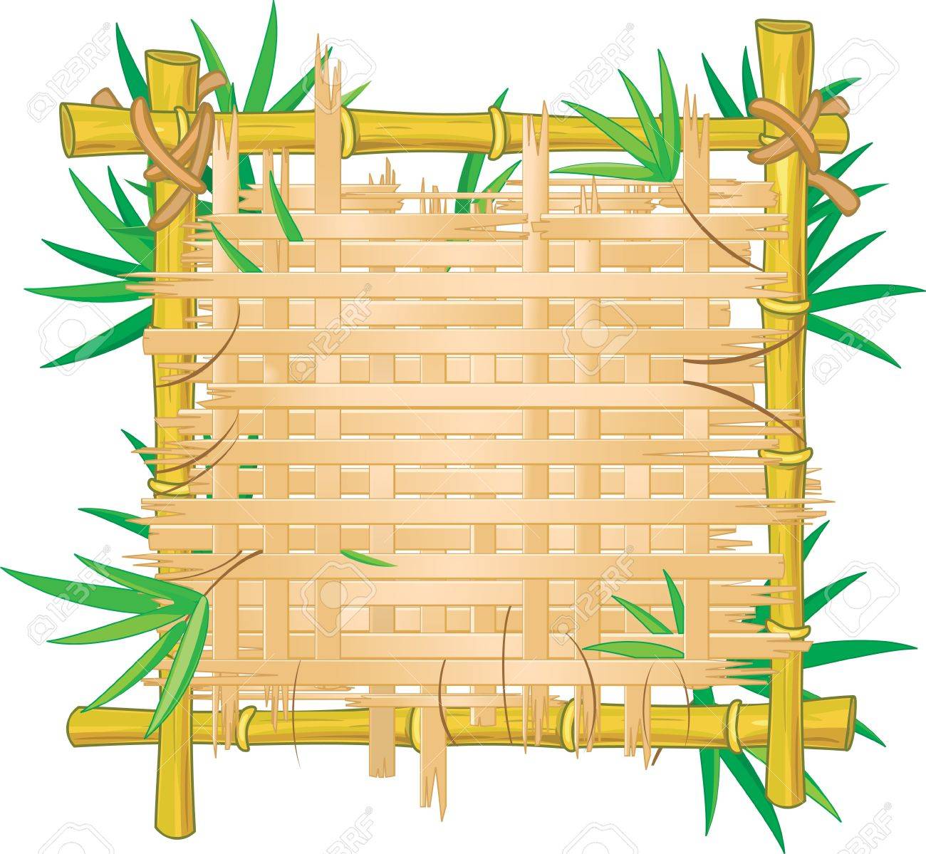 Detail Bamboo Frame Vector Nomer 28