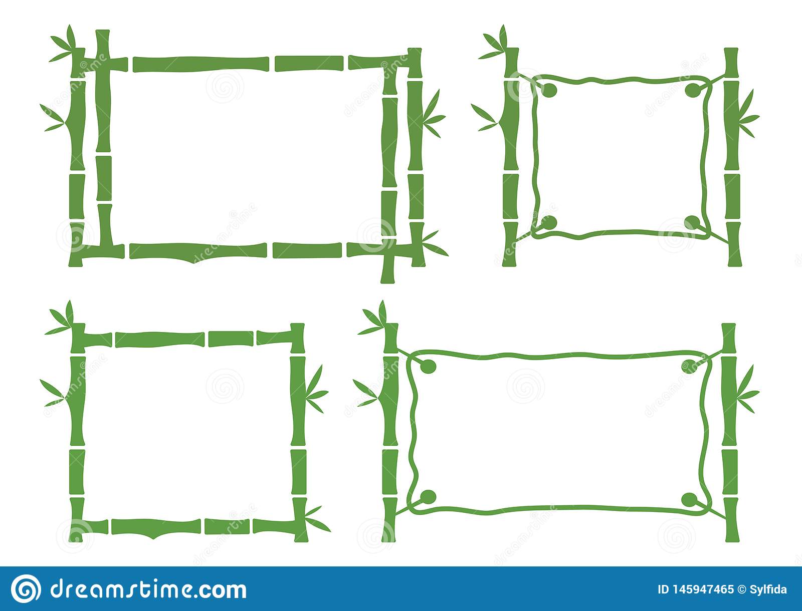 Detail Bamboo Frame Vector Nomer 47