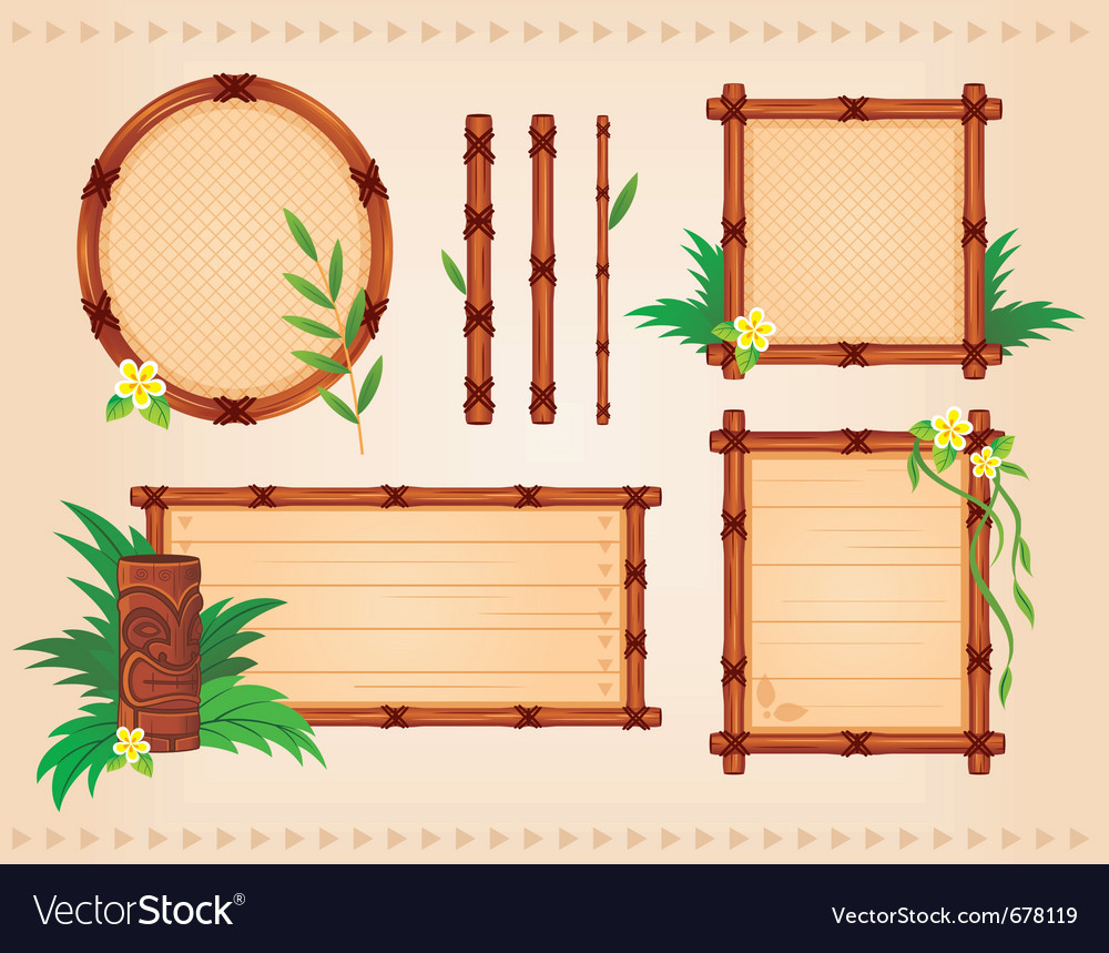 Detail Bamboo Frame Vector Nomer 48