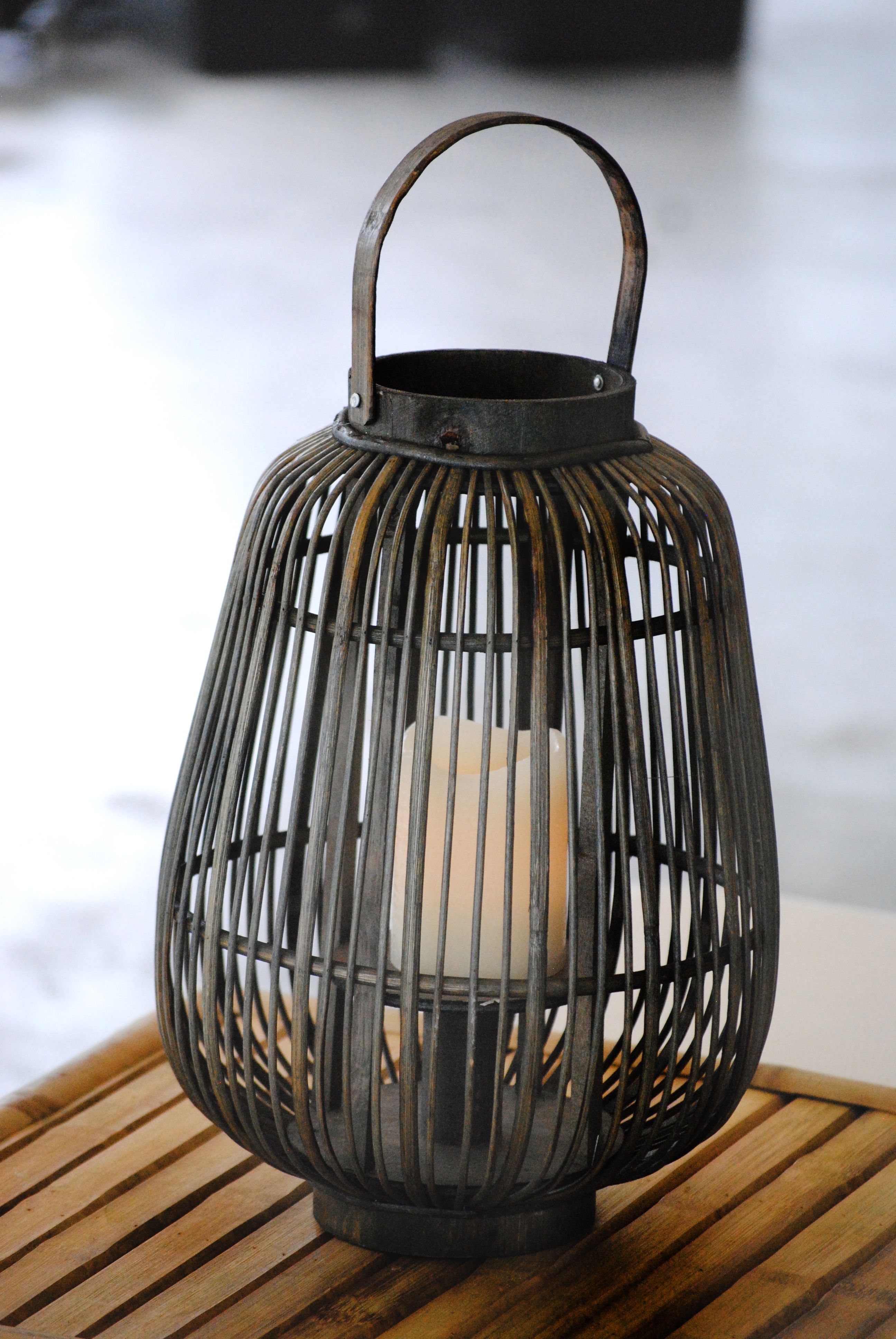 Detail Bamboo Hurricane Lantern Nomer 20