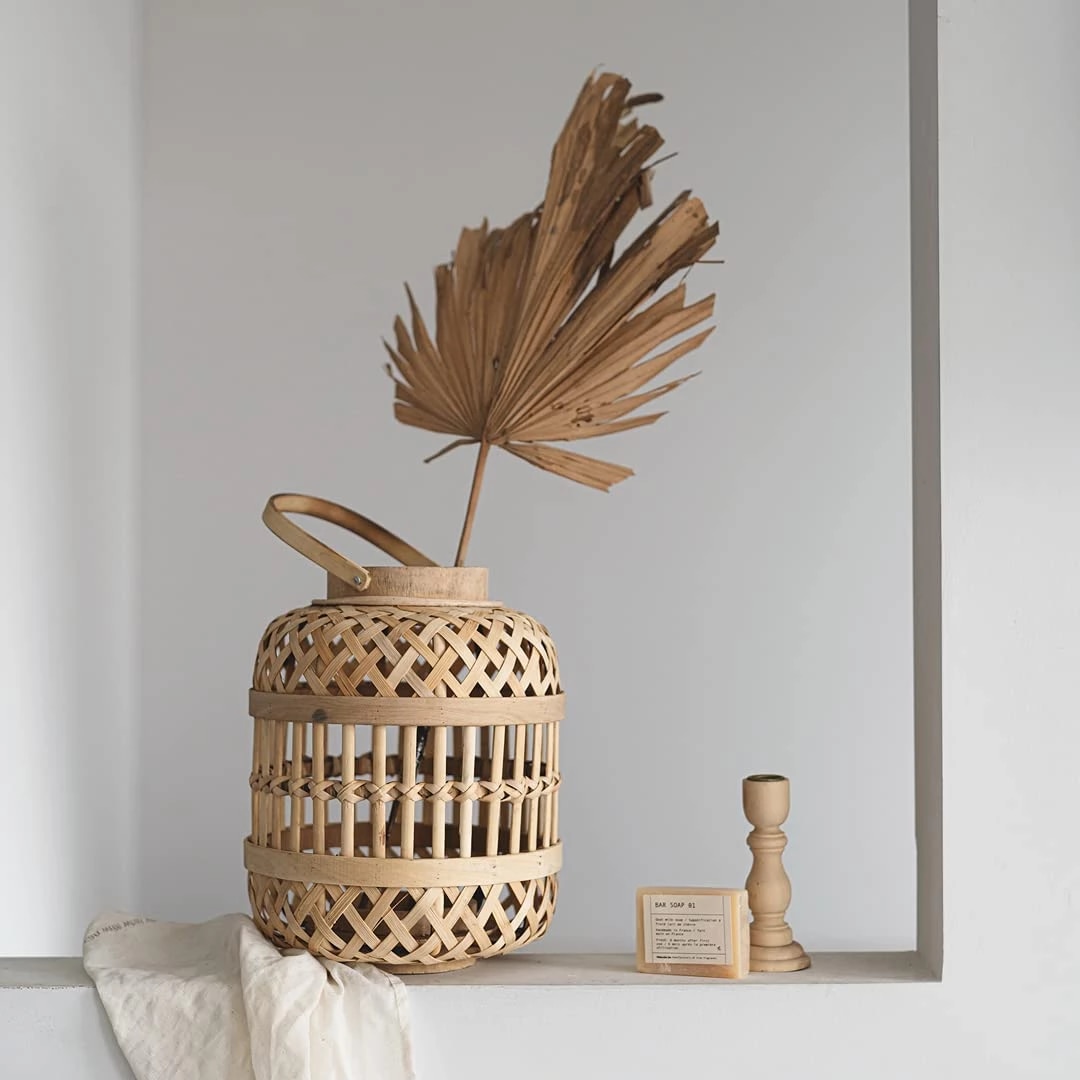 Detail Bamboo Hurricane Lantern Nomer 30