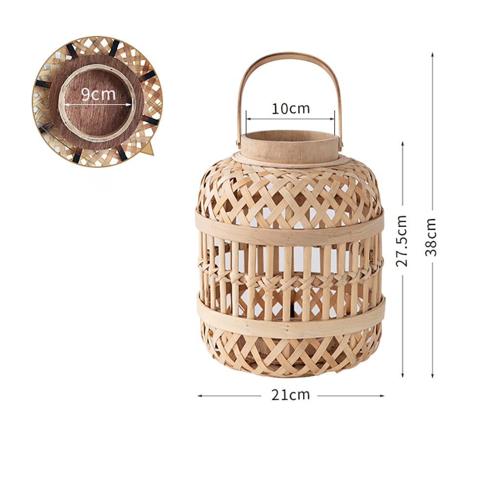 Detail Bamboo Hurricane Lantern Nomer 49