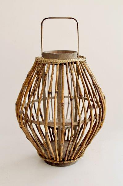 Detail Bamboo Hurricane Lantern Nomer 7