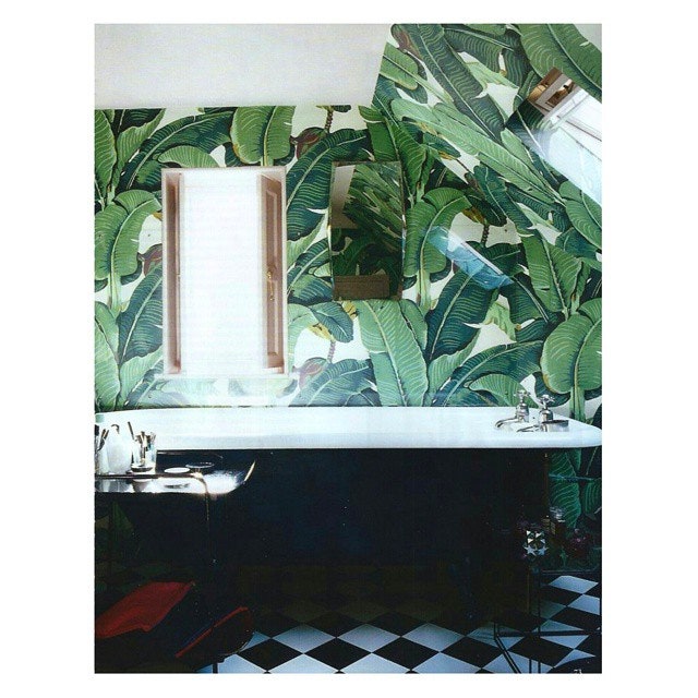 Detail Banana Leaf Wallpaper Bathroom Nomer 35