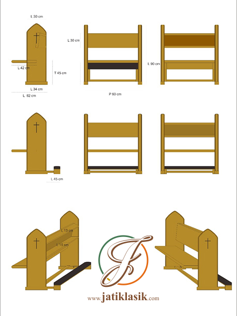 Detail Bangku Gereja Katolik Nomer 39