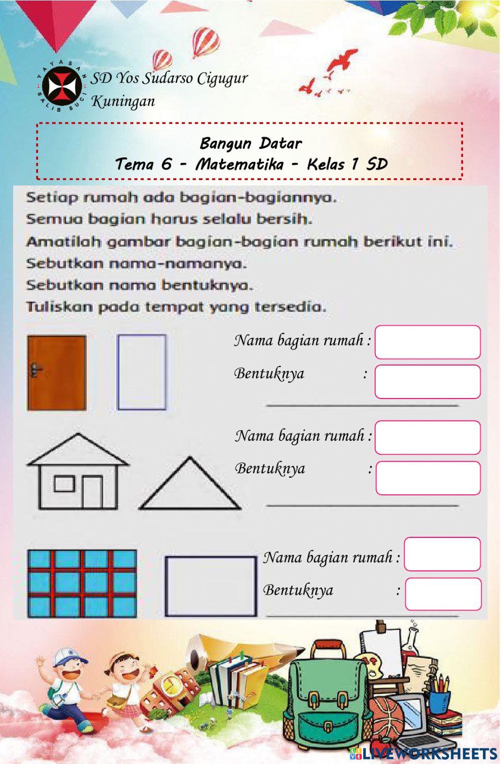 Detail Bangun Datar Di Sekitar Rumah Nomer 8