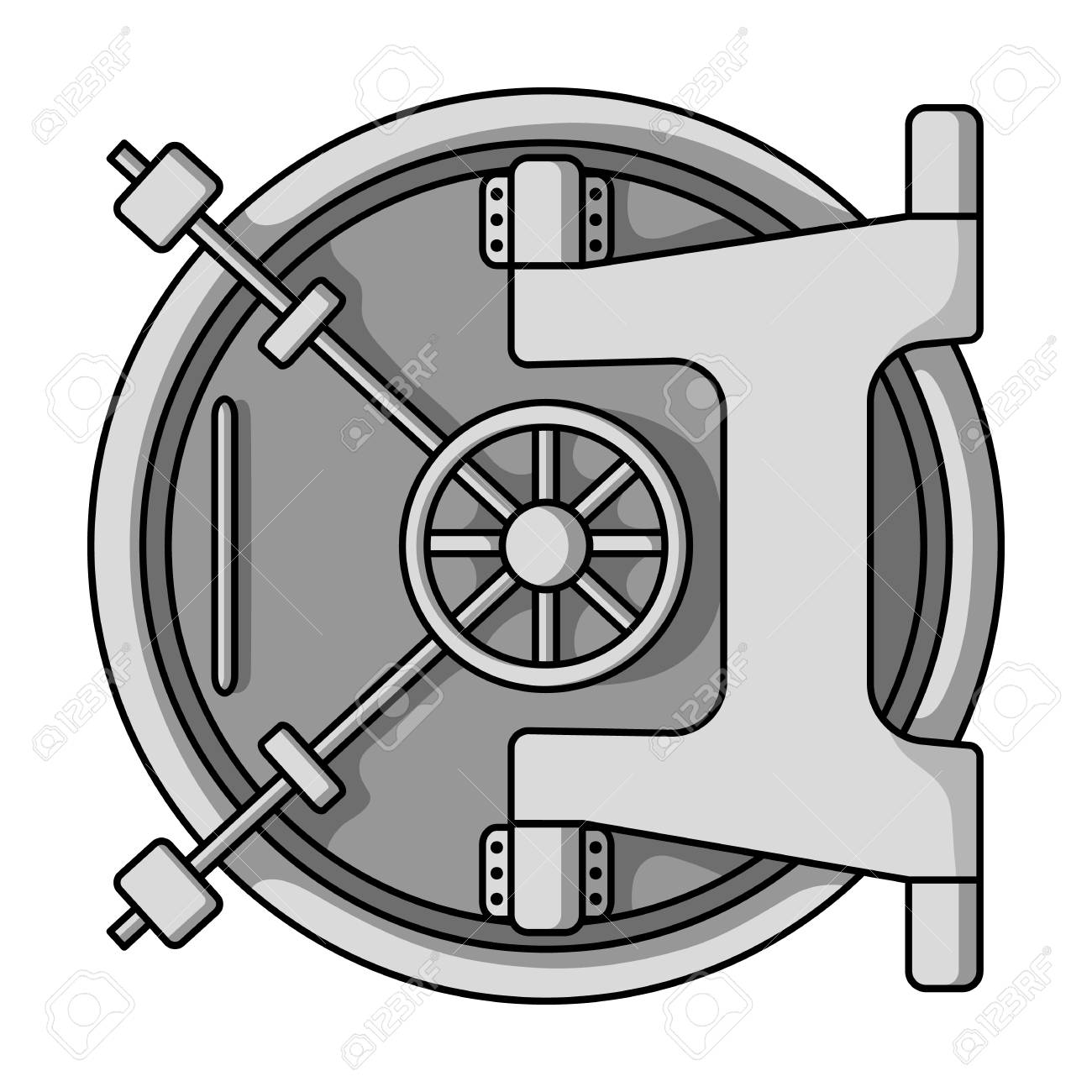 Detail Bank Vault Clipart Nomer 3