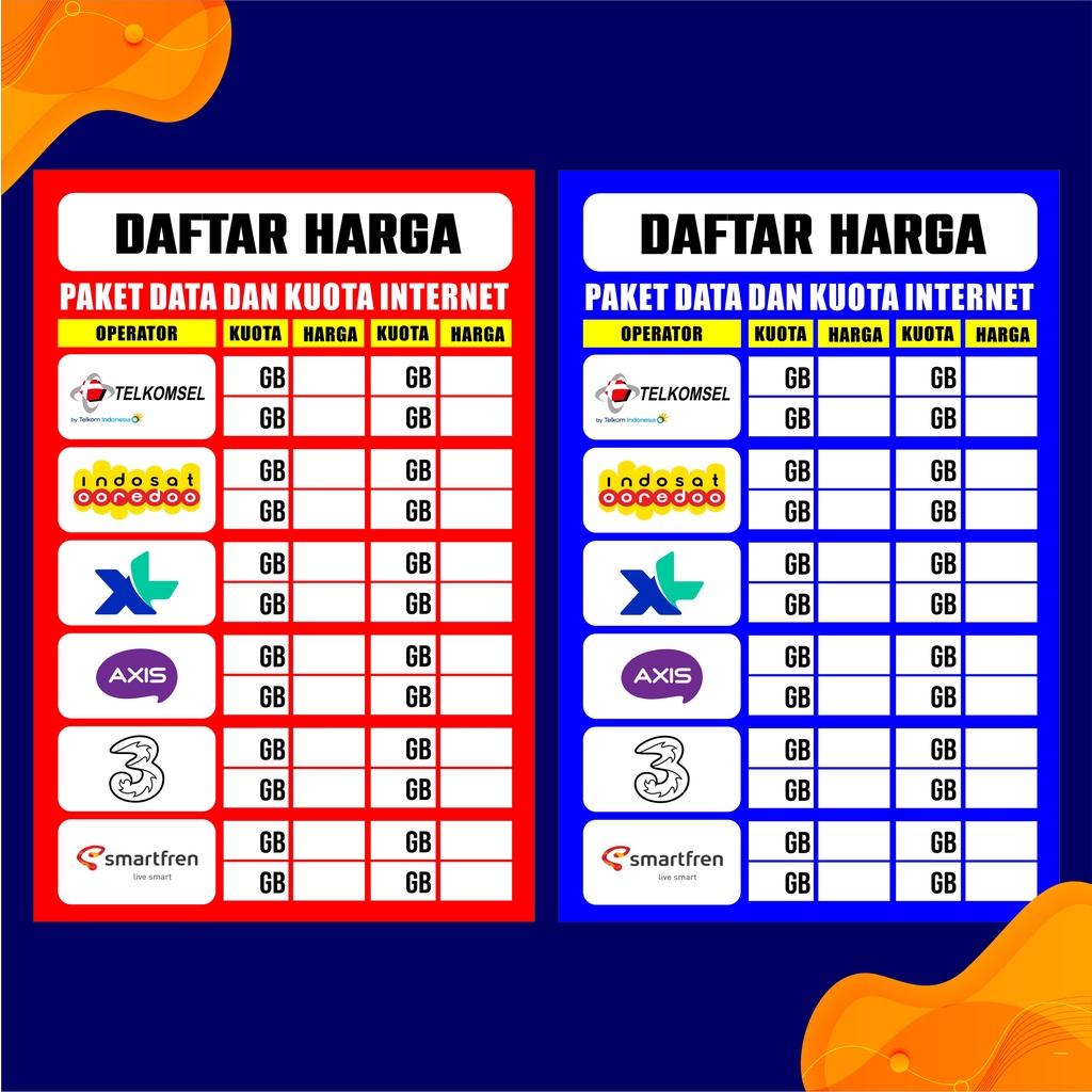 Detail Banner Daftar Harga Kuota Nomer 26