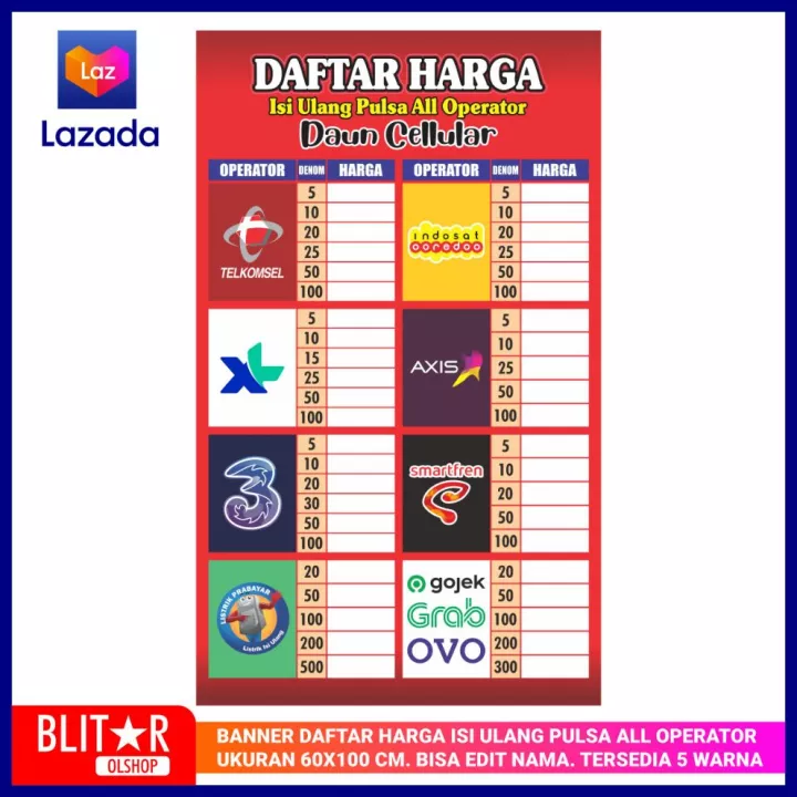 Detail Banner Daftar Harga Kuota Nomer 31