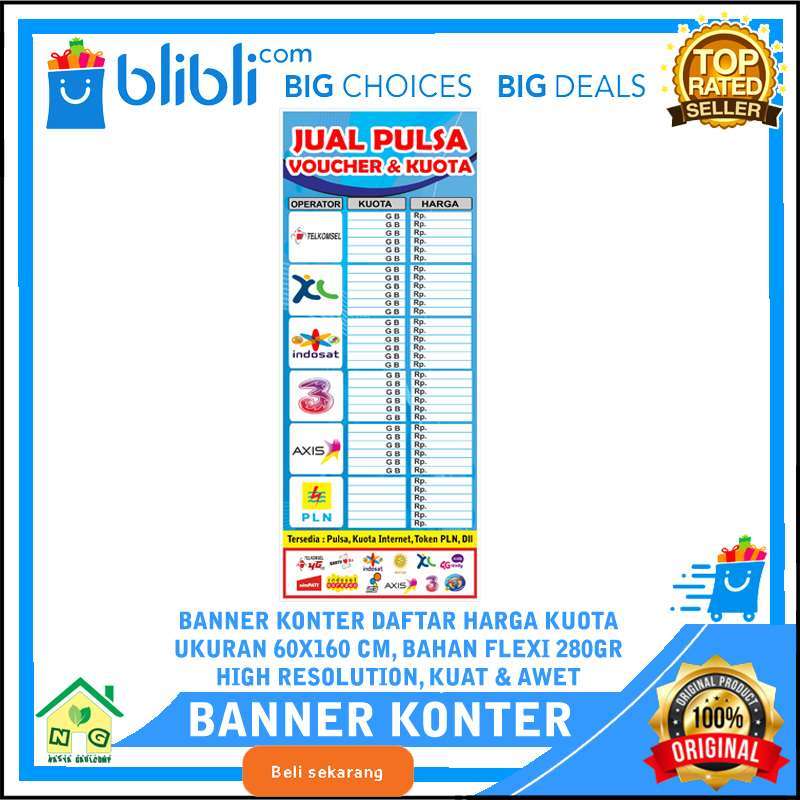 Detail Banner Daftar Harga Kuota Nomer 34