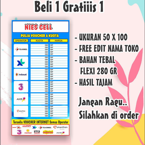 Detail Banner Daftar Harga Kuota Nomer 39