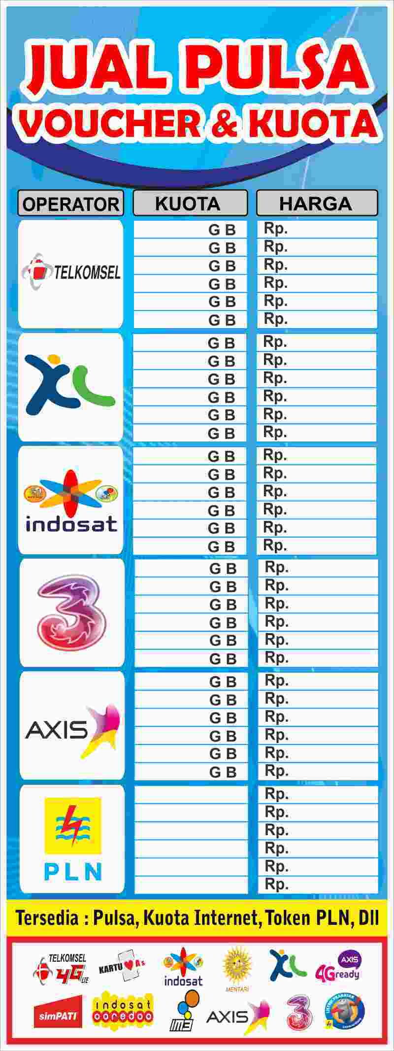 Detail Banner Daftar Harga Kuota Nomer 51