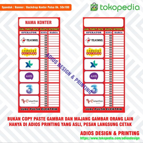 Detail Banner Daftar Harga Kuota Nomer 52