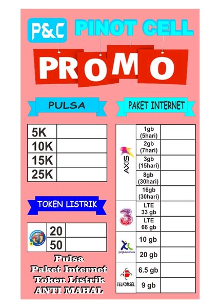 Detail Banner Daftar Harga Pulsa Nomer 18