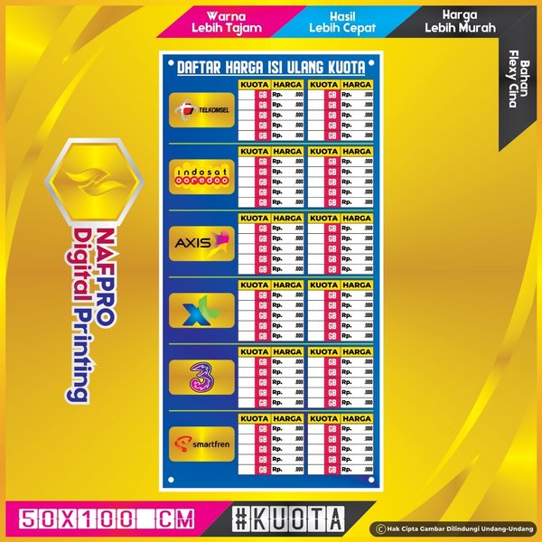 Detail Banner Daftar Harga Pulsa Nomer 24