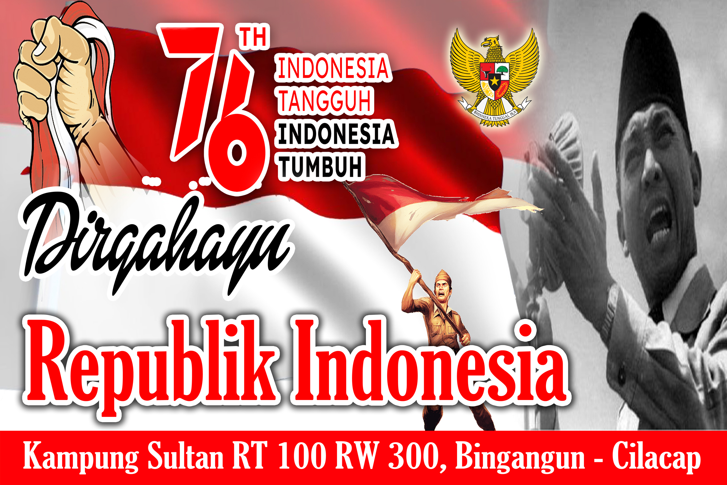 Detail Banner Dirgahayu Ri 74 Nomer 47