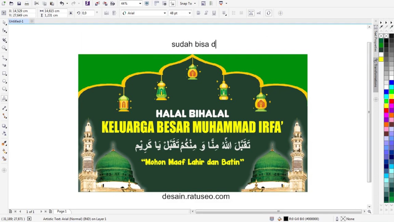 Detail Banner Halal Bihalal Corel Nomer 12