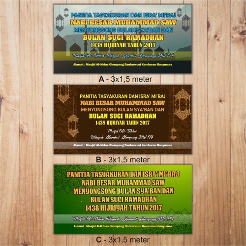 Detail Banner Isra Mi Raj Polos Nomer 48