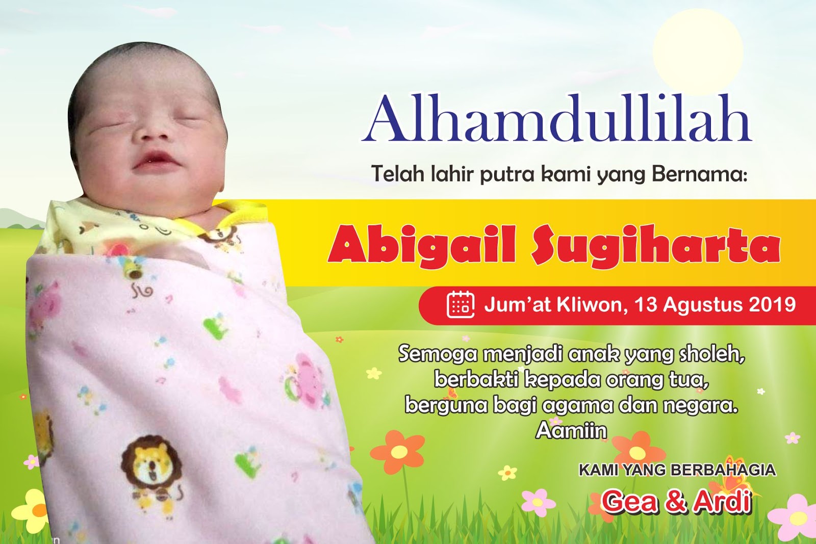 Banner Kelahiran Bayi Cdr - KibrisPDR