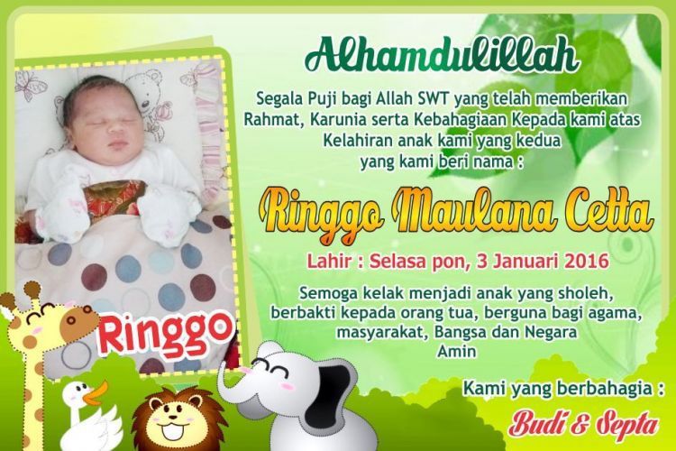 Detail Banner Kelahiran Bayi Cdr Nomer 50