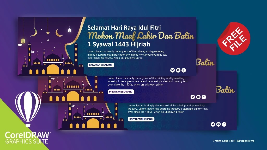 Detail Banner Lebaran Cdr Nomer 24