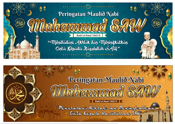 Detail Banner Maulid Polos Nomer 6