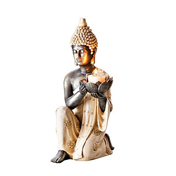 Detail Buddha Figur Mit Kerze Nomer 14