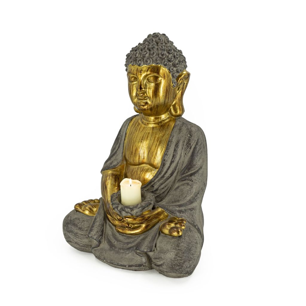 Detail Buddha Figur Mit Kerze Nomer 5