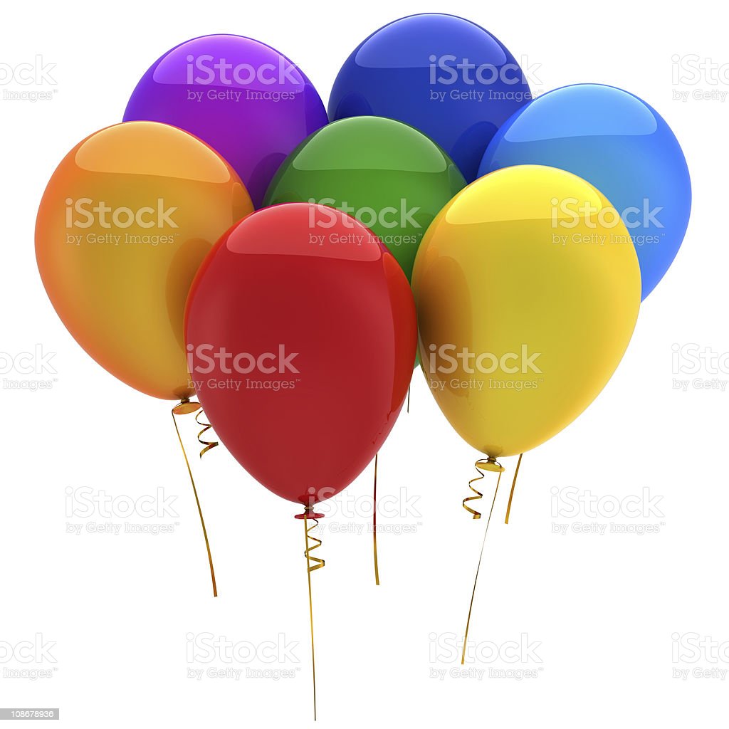 Detail Foto Balon Warna Warni Nomer 4