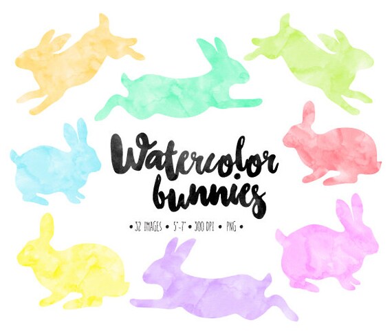 Detail Watercolor Rabbit Nomer 13