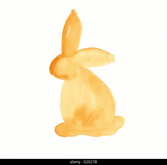 Detail Watercolor Rabbit Nomer 8