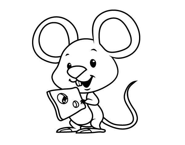 Raton Dibujo Para Colorear - KibrisPDR