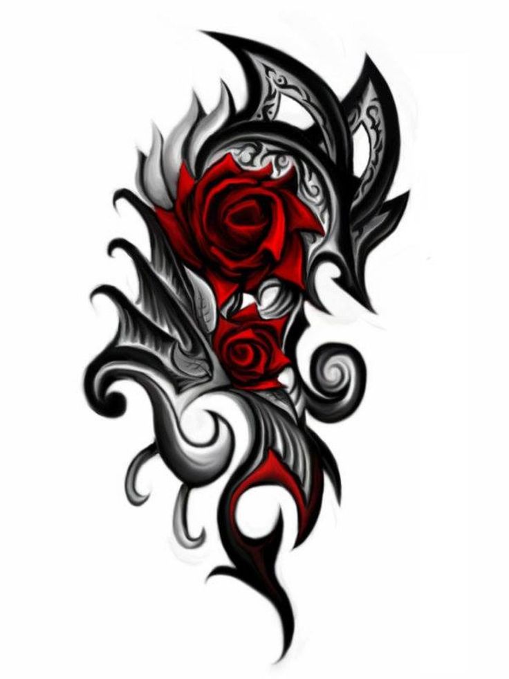 Detail Tattoo Schulter Rose Nomer 10